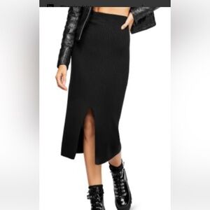 Free people black ribbed skirt